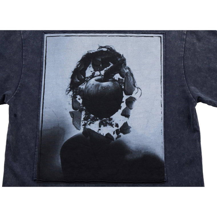 NEUTRAL SOCIETY SNOW WASH I'M  BORED LS TEE-BLACK