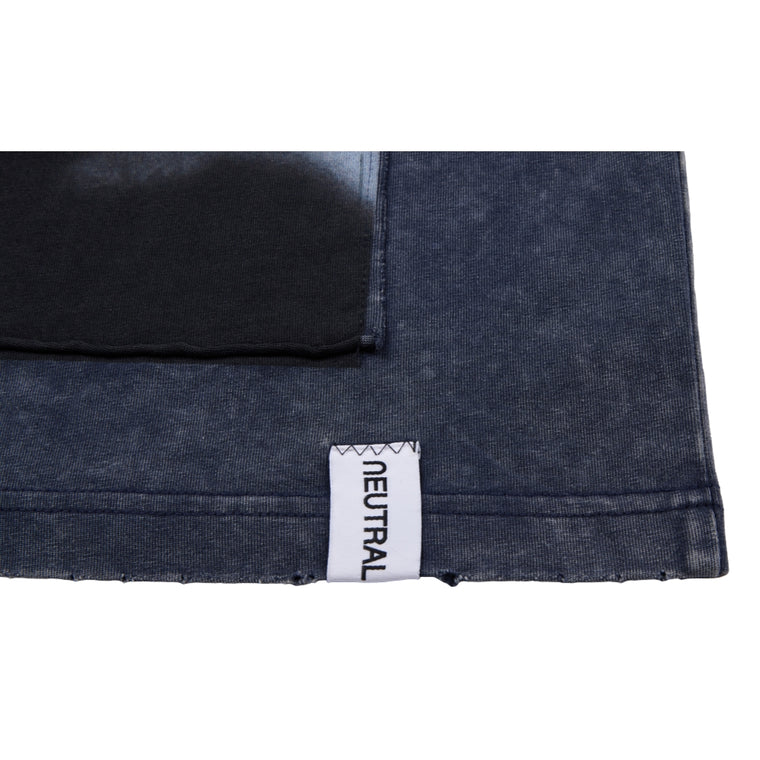 NEUTRAL SOCIETY SNOW WASH I'M  BORED LS TEE-BLACK