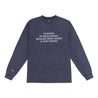 NEUTRAL SOCIETY SNOW WASH I'M  BORED LS TEE-NAVY