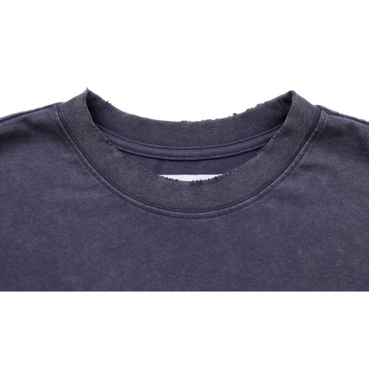 NEUTRAL SOCIETY SNOW WASH I'M  BORED LS TEE-NAVY
