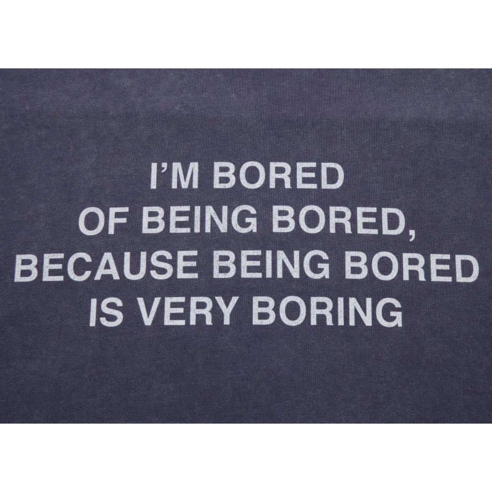 NEUTRAL SOCIETY SNOW WASH I'M  BORED LS TEE-NAVY