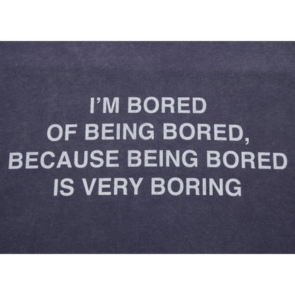 NEUTRAL SOCIETY SNOW WASH I'M  BORED LS TEE-NAVY