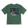 NEUTRAL SOCIETY SNOW WASH LIFE IS A LIE TEE-DARK GREEN