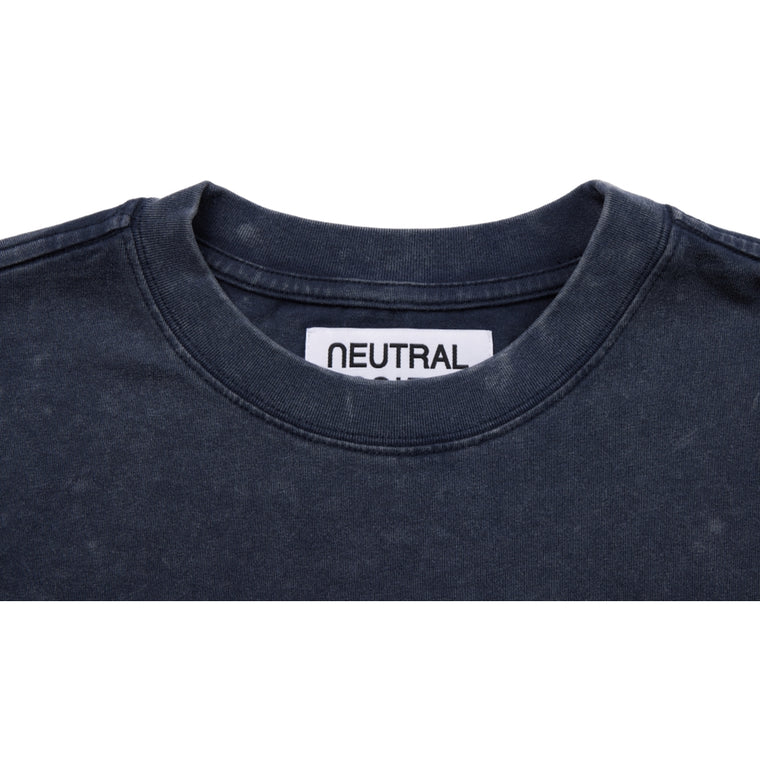 NEUTRAL SOCIETY SNOW WASH LIFE IS A LIE TEE-NAVY