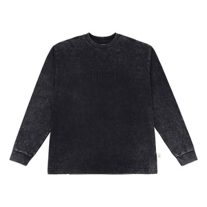 A[S]USL SNOW WASH LOGO LONG TEE-BLACK