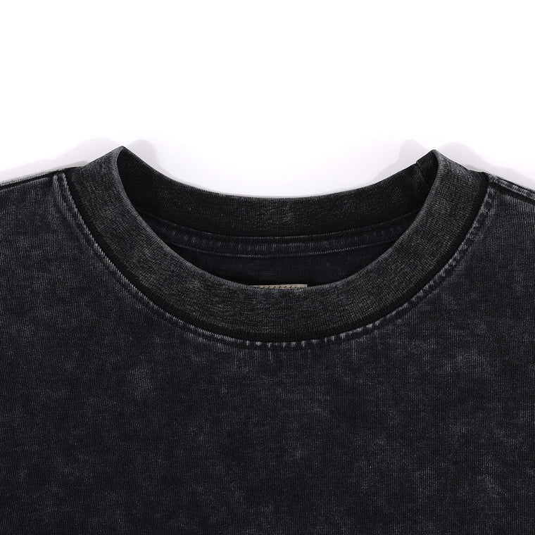 A[S]USL SNOW WASH LOGO LONG TEE-BLACK