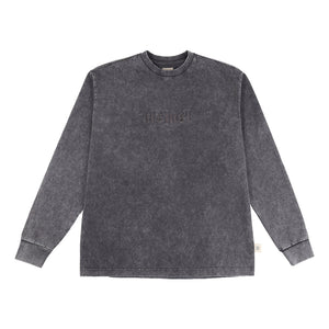 A[S]USL SNOW WASH LOGO LONG TEE-CHARCOAL