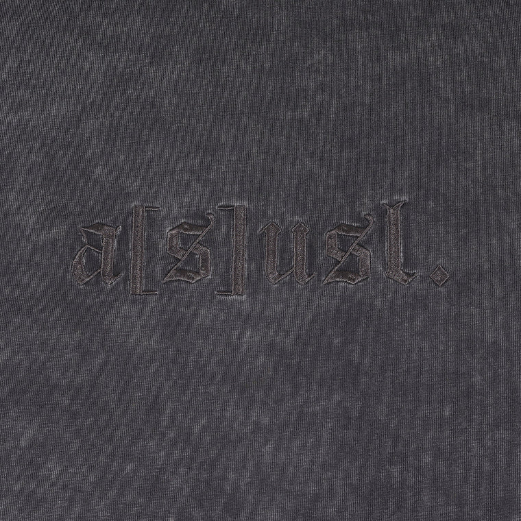 A[S]USL SNOW WASH LOGO LONG TEE-CHARCOAL