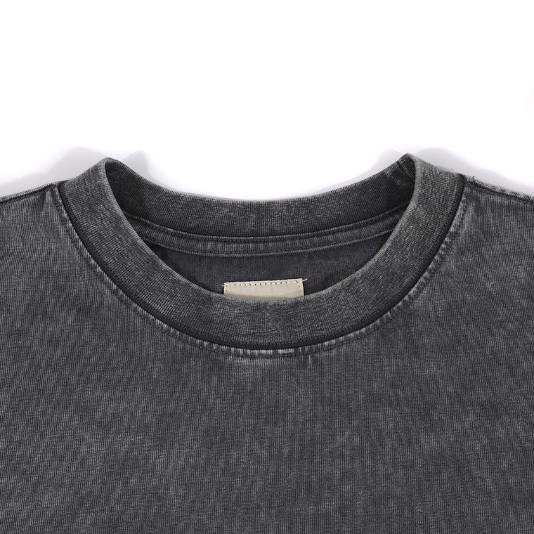 A[S]USL SNOW WASH LOGO LONG TEE-CHARCOAL
