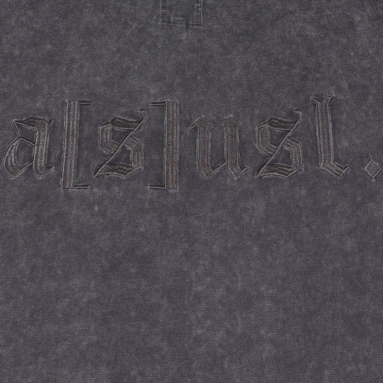 A[S]USL SNOW WASH LOGO LONG TEE-CHARCOAL