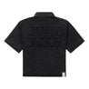 NEUTRAL SOCIETY SNOW WASH LOGO POLO SHIRT-BLACK