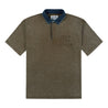 NEUTRAL SOCIETY SNOW WASH LOGO POLO SHIRT-BROWN
