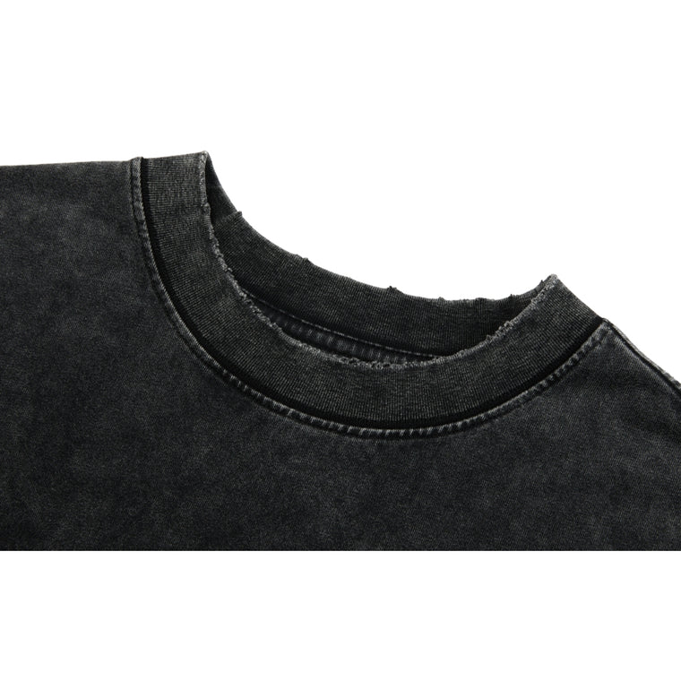 NEUTRAL SOCIETY SNOW WASH LOGO TEE-BLACK