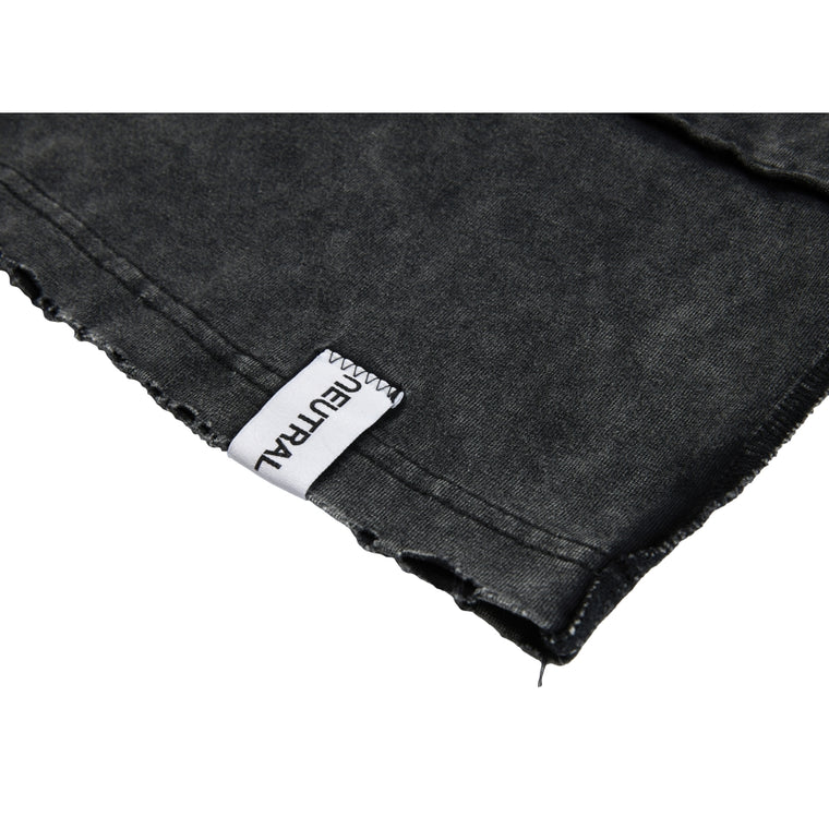 NEUTRAL SOCIETY SNOW WASH LOGO TEE-BLACK