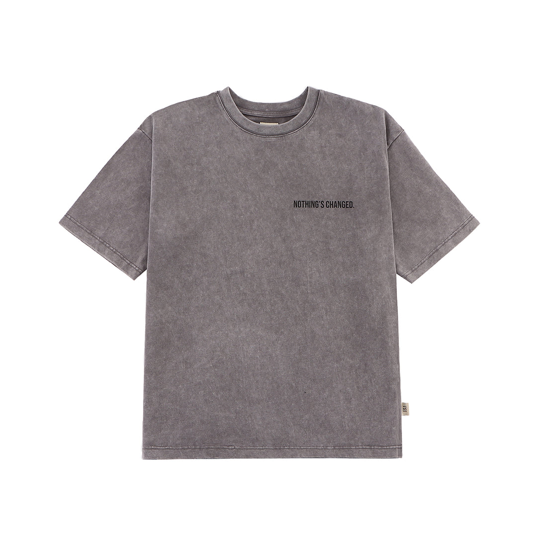 A[S]USL SNOW WASH PHOTO PRINT TEE-CHARCOAL