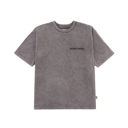 A[S]USL SNOW WASH PHOTO PRINT TEE-CHARCOAL