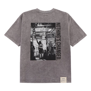 A[S]USL SNOW WASH PHOTO PRINT TEE-CHARCOAL