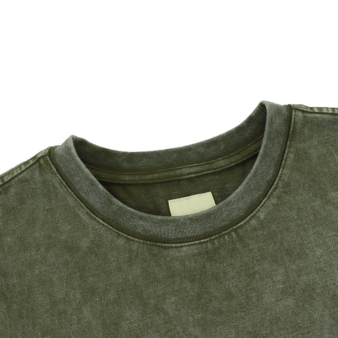 A[S]USL SNOW WASH PHOTO PRINT TEE-OLIVE