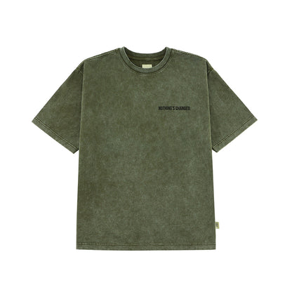 A[S]USL SNOW WASH PHOTO PRINT TEE-OLIVE