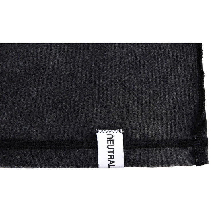 NEUTRAL SOCIETY SNOW WASH REVERSE TEE-WASHED BLACK