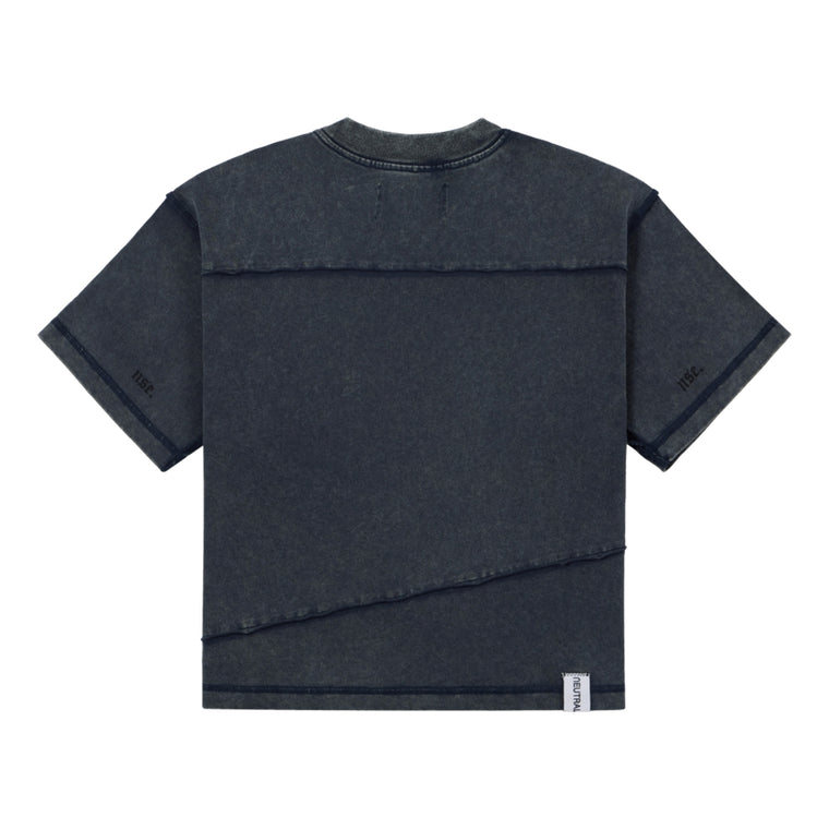 NEUTRAL SOCIETY SNOW WASH REVERSE TEE-WASHED NAVY