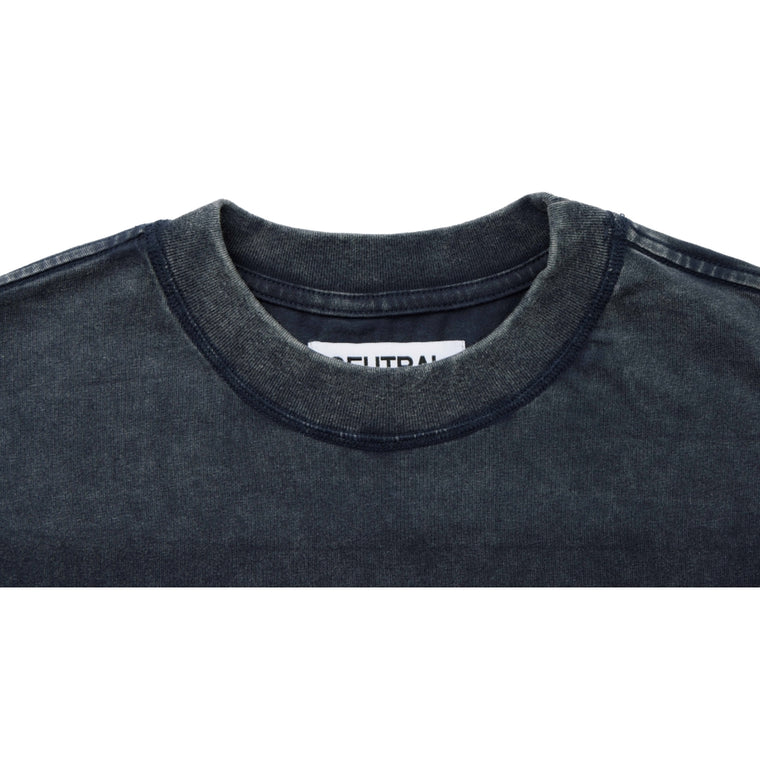 NEUTRAL SOCIETY SNOW WASH REVERSE TEE-WASHED NAVY
