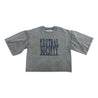 NEUTRAL SOCIETY SNOW WASH SHIRRED SLEEVES TEE-OLIVE