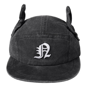 NEUTRAL SOCIETY SNOW WASH TWIST WING CAP-BLACK