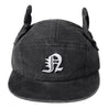 NEUTRAL SOCIETY SNOW WASH TWIST WING CAP-BLACK