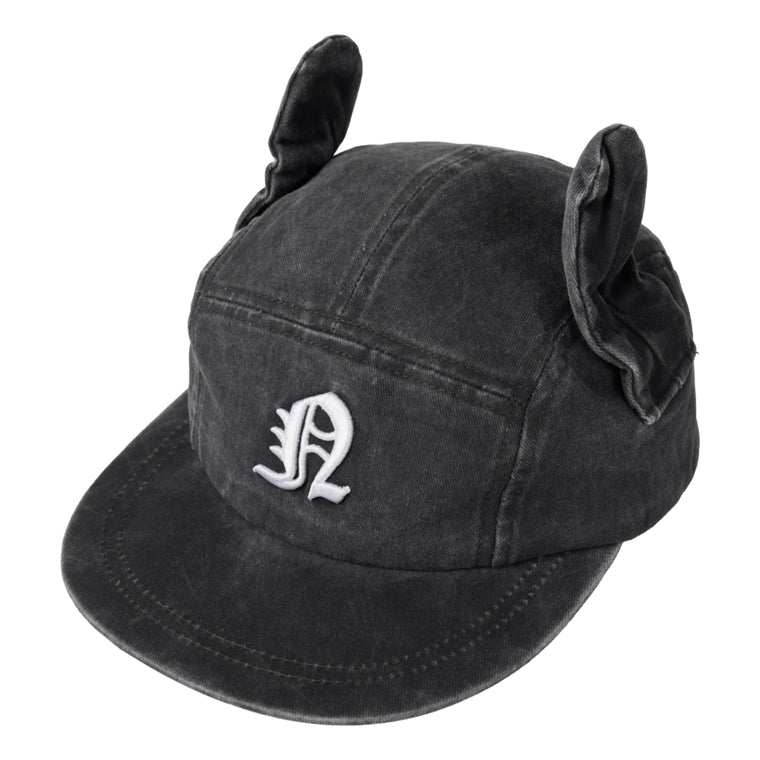 NEUTRAL SOCIETY SNOW WASH TWIST WING CAP-BLACK