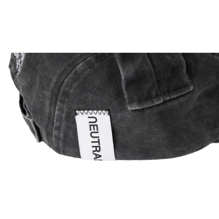 NEUTRAL SOCIETY SNOW WASH TWIST WING CAP-BLACK