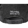 NEUTRAL SOCIETY SNOW WASH TWIST WING CAP-BLACK