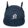 NEUTRAL SOCIETY SNOW WASH TWIST WING CAP-NAVY