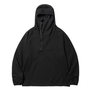MEANSWHILE SOLOTEX WAFFLE BALACLAVA HOODIE-BLACK