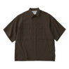 WHITE MOUNTAINEERING SOLOTEX WIDE SLEEVE SHIRT-BROWN