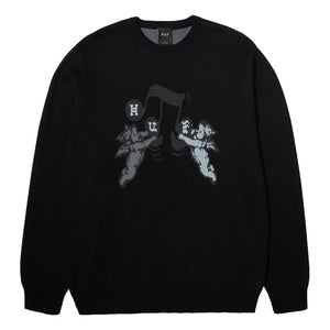 HUF SONG INTARSIA SWEATER-BLACK