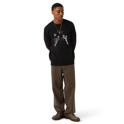 HUF SONG INTARSIA SWEATER-BLACK