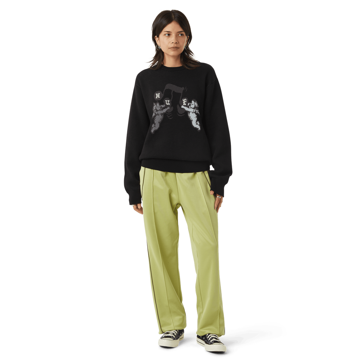 HUF SONG INTARSIA SWEATER-BLACK