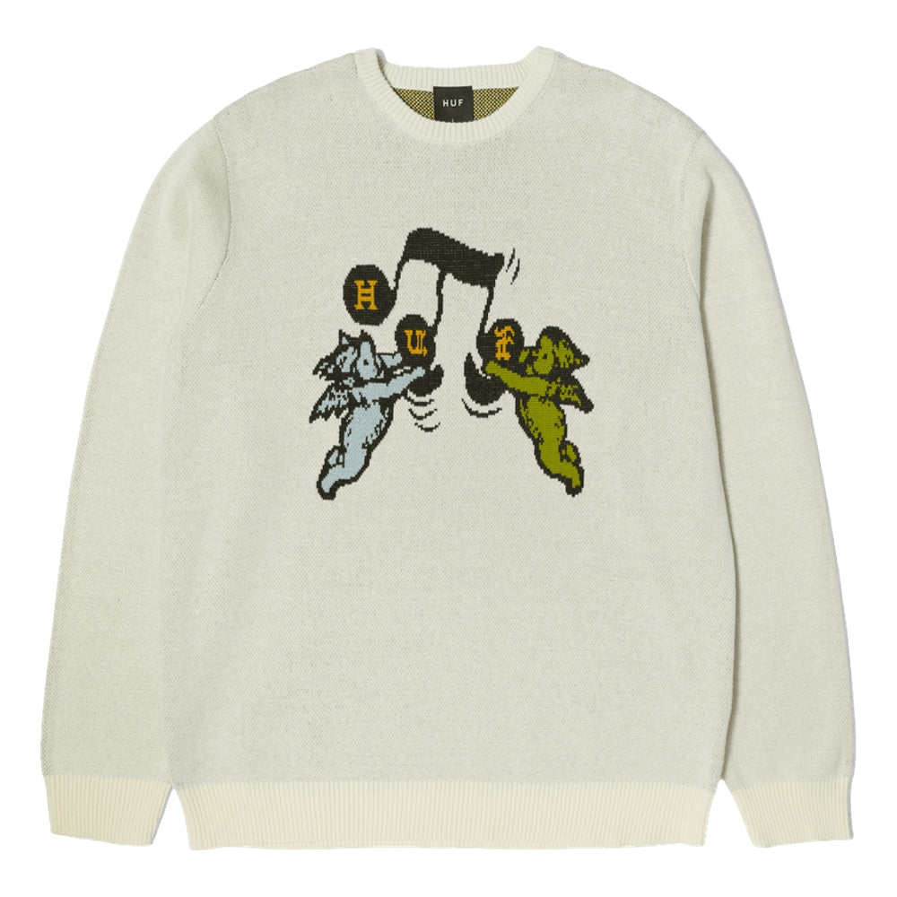 HUF SONG INTARSIA SWEATER-LINEN