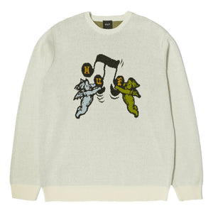 HUF SONG INTARSIA SWEATER-LINEN