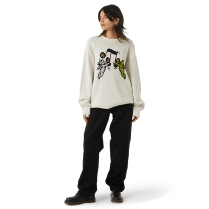 HUF SONG INTARSIA SWEATER-LINEN