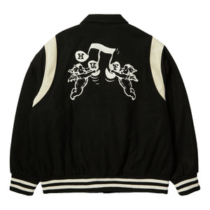 HUF SONG VARSITY JACKET-BLACK