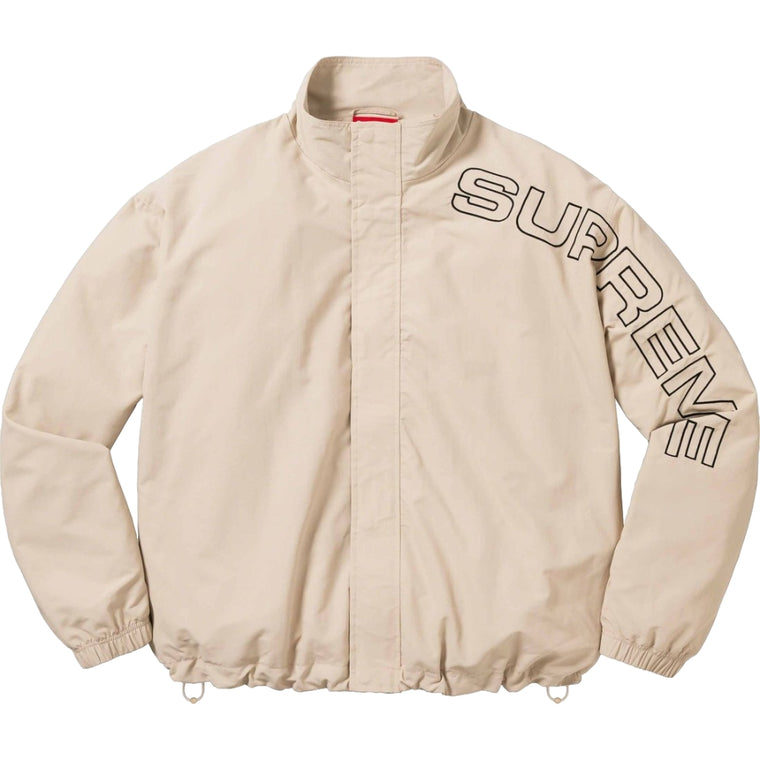 SUPREME SPELLOUT EMBROIDERED TRACK JACKET-SAND