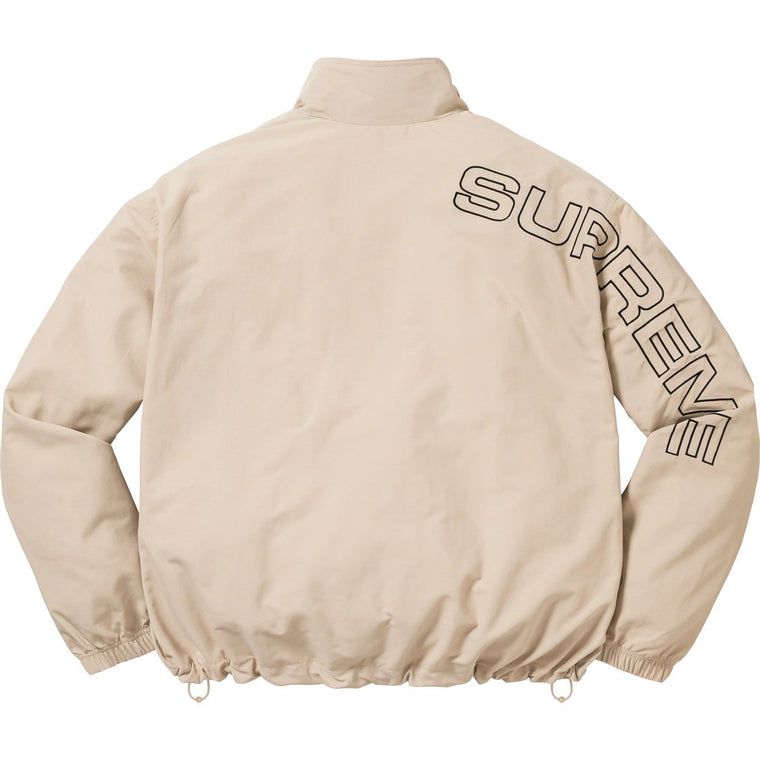 SUPREME SPELLOUT EMBROIDERED TRACK JACKET-SAND
