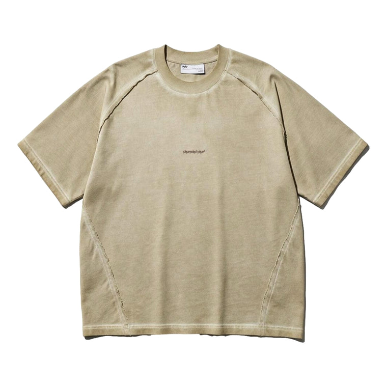 NINE POINT NINE SPIRAL LOGO S/S TEE-TAN