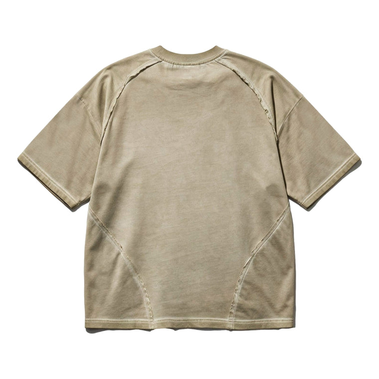 NINE POINT NINE SPIRAL LOGO S/S TEE-TAN