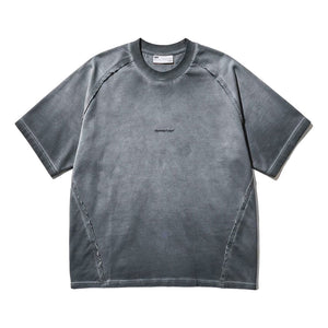 NINE POINT NINE SPIRAL LOGO S/S TEE-GREY