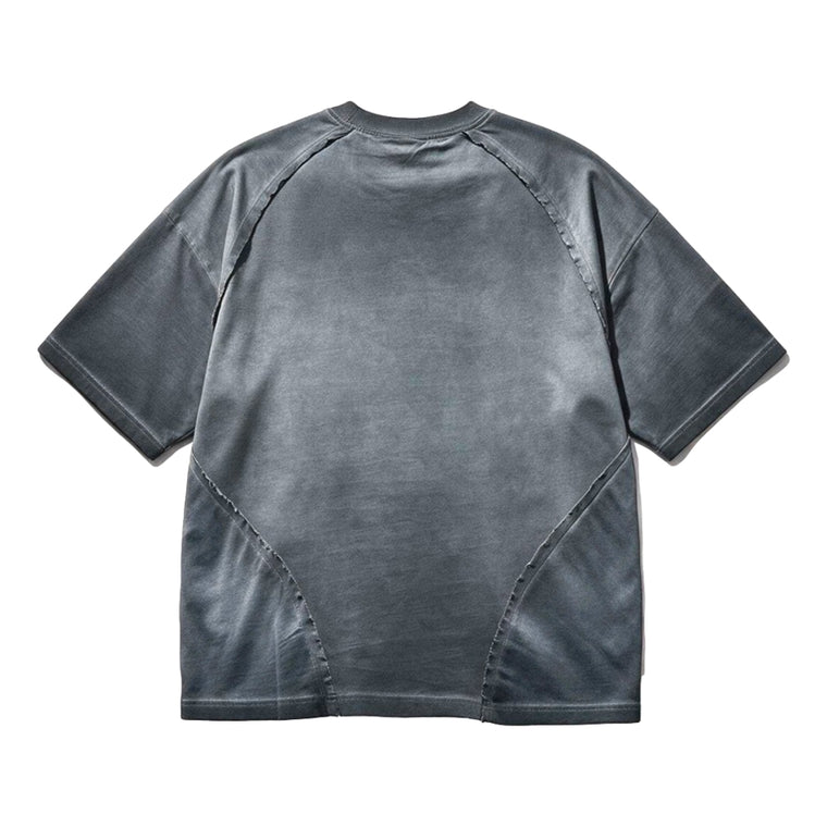 NINE POINT NINE SPIRAL LOGO S/S TEE-GREY