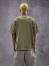 NINE POINT NINE SPIRAL LOGO S/S TEE-TAN