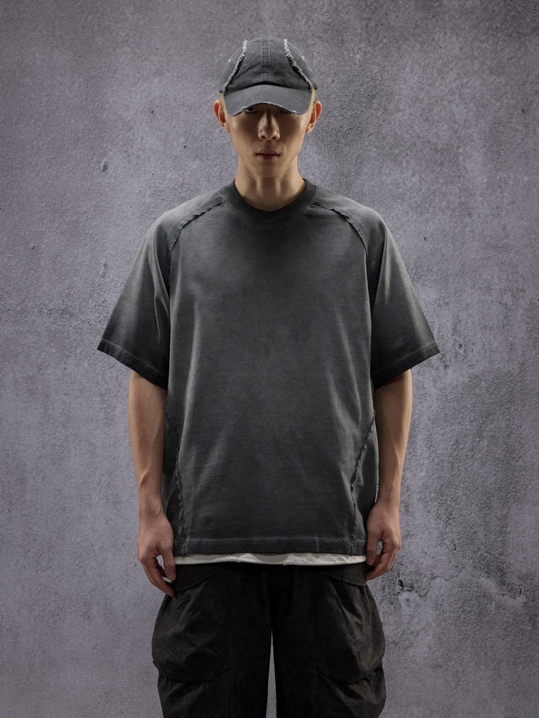 NINE POINT NINE SPIRAL LOGO S/S TEE-OLIVE